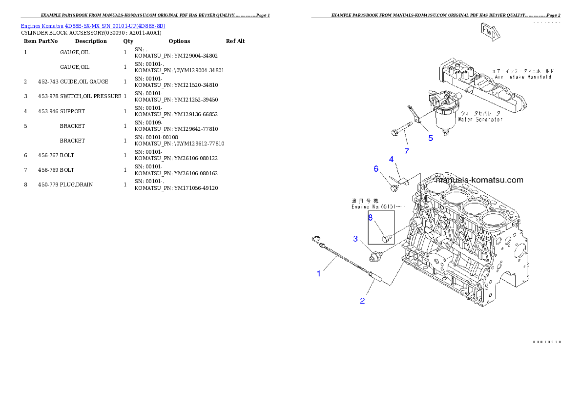 Protected: 4D88E-5X-MX S/N 00101-UP Partsbook