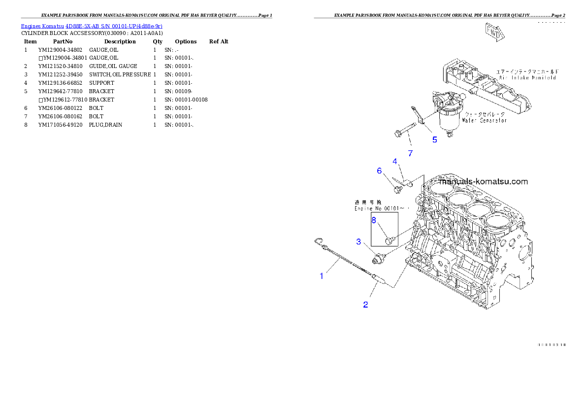Protected: 4D88E-5X-AB S/N 00101-UP Partsbook