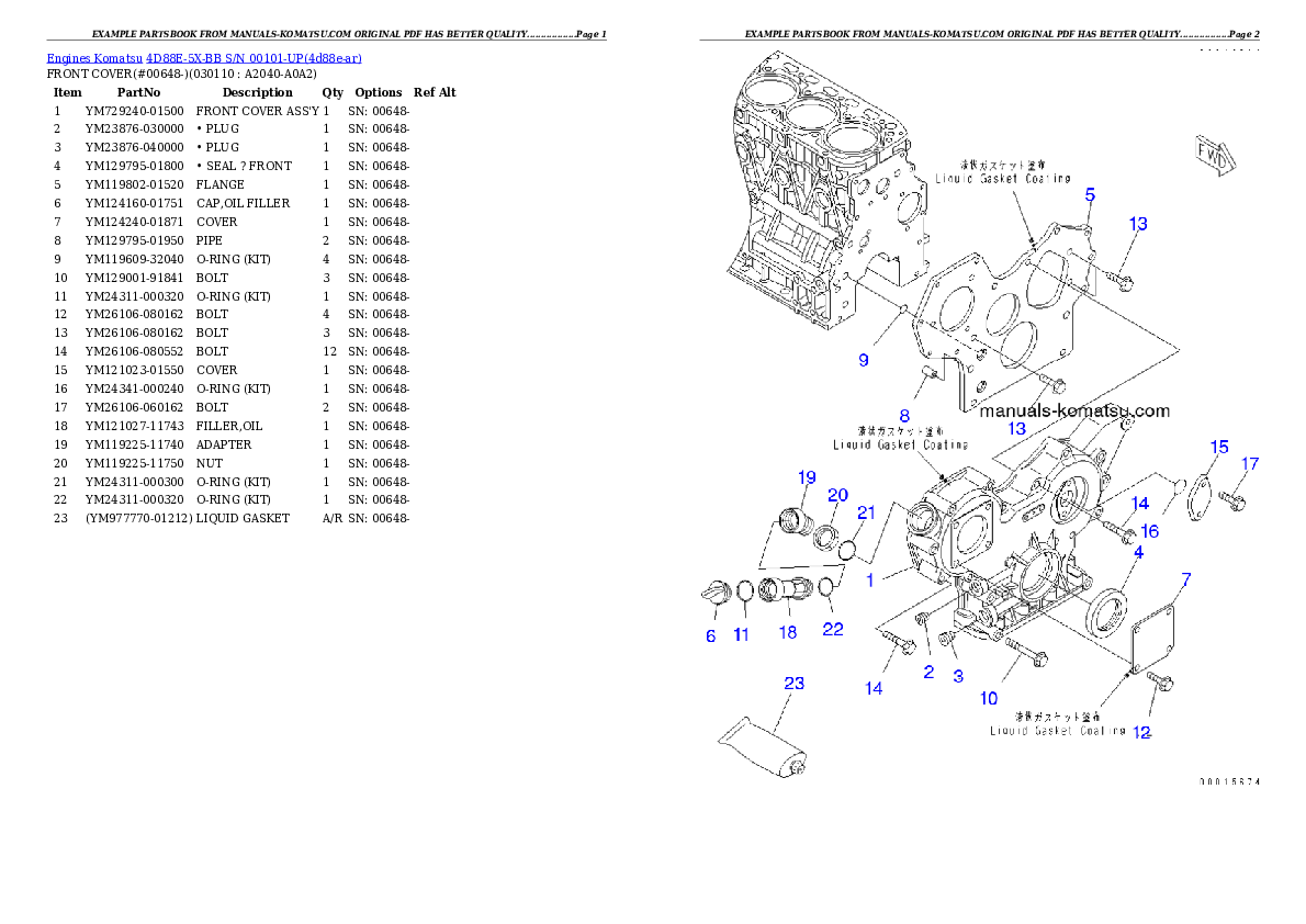 Protected: 4D88E-5X-BB S/N 00101-UP Partsbook