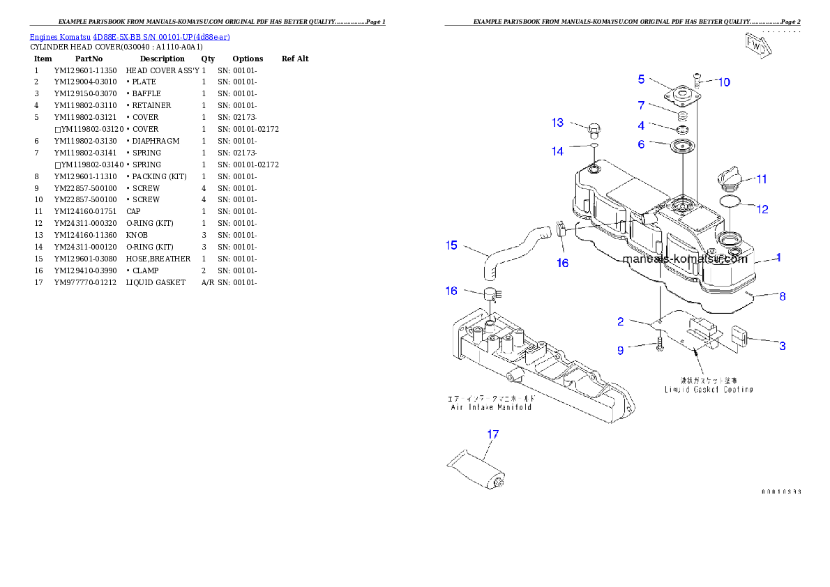 Protected: 4D88E-5X-BB S/N 00101-UP Partsbook