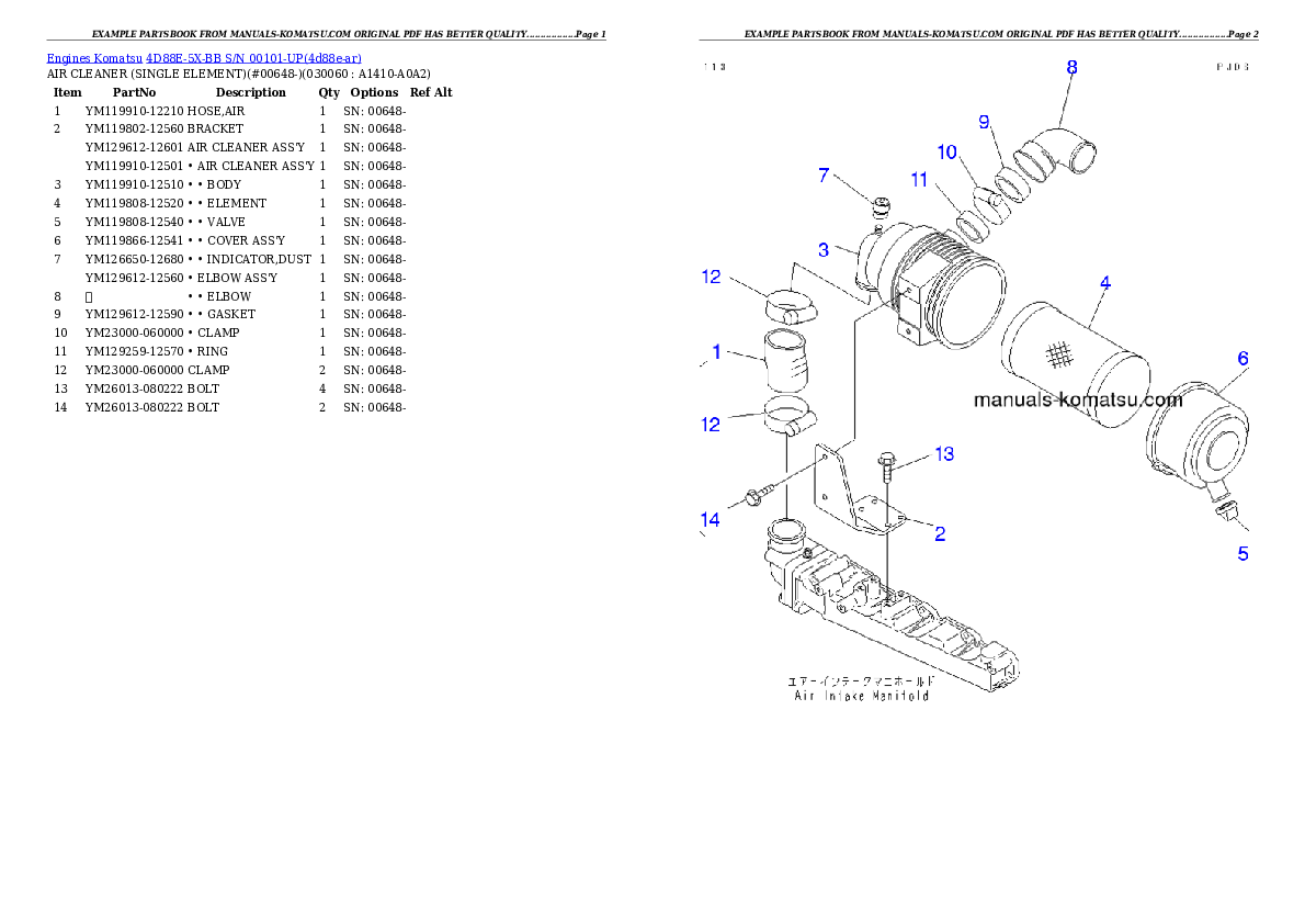 Protected: 4D88E-5X-BB S/N 00101-UP Partsbook