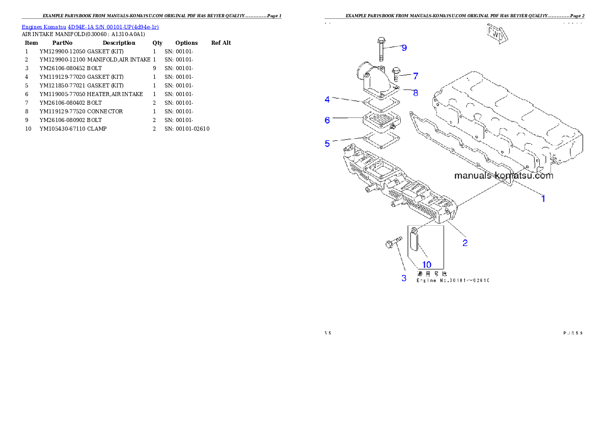 Protected: 4D94E-1ABW-F S/N 44942-UP （ｳｪｯﾄｸﾗｯﾁ） Partsbook