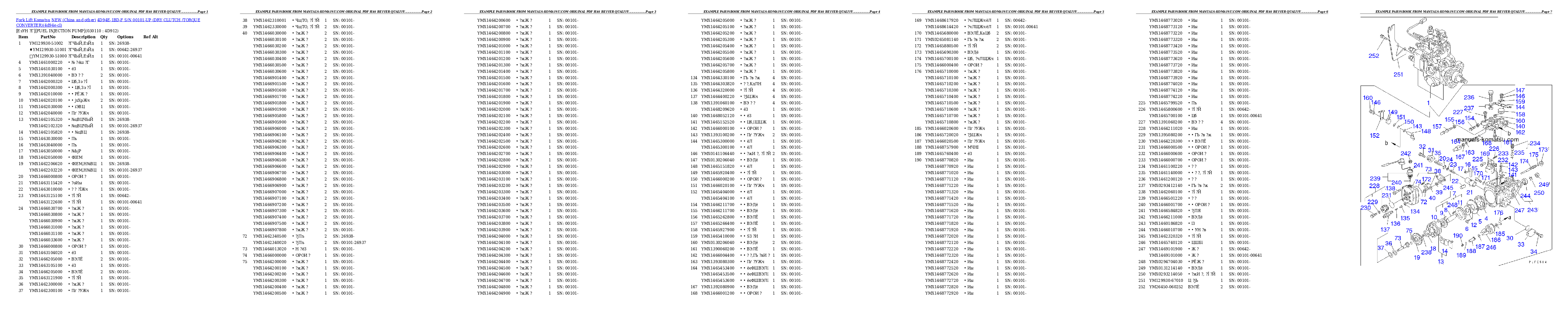 Protected: 4D94E-1BD-F S/N 00101-UP (DRY CLUTCH /TORQUE CONVERTER) Partsbook