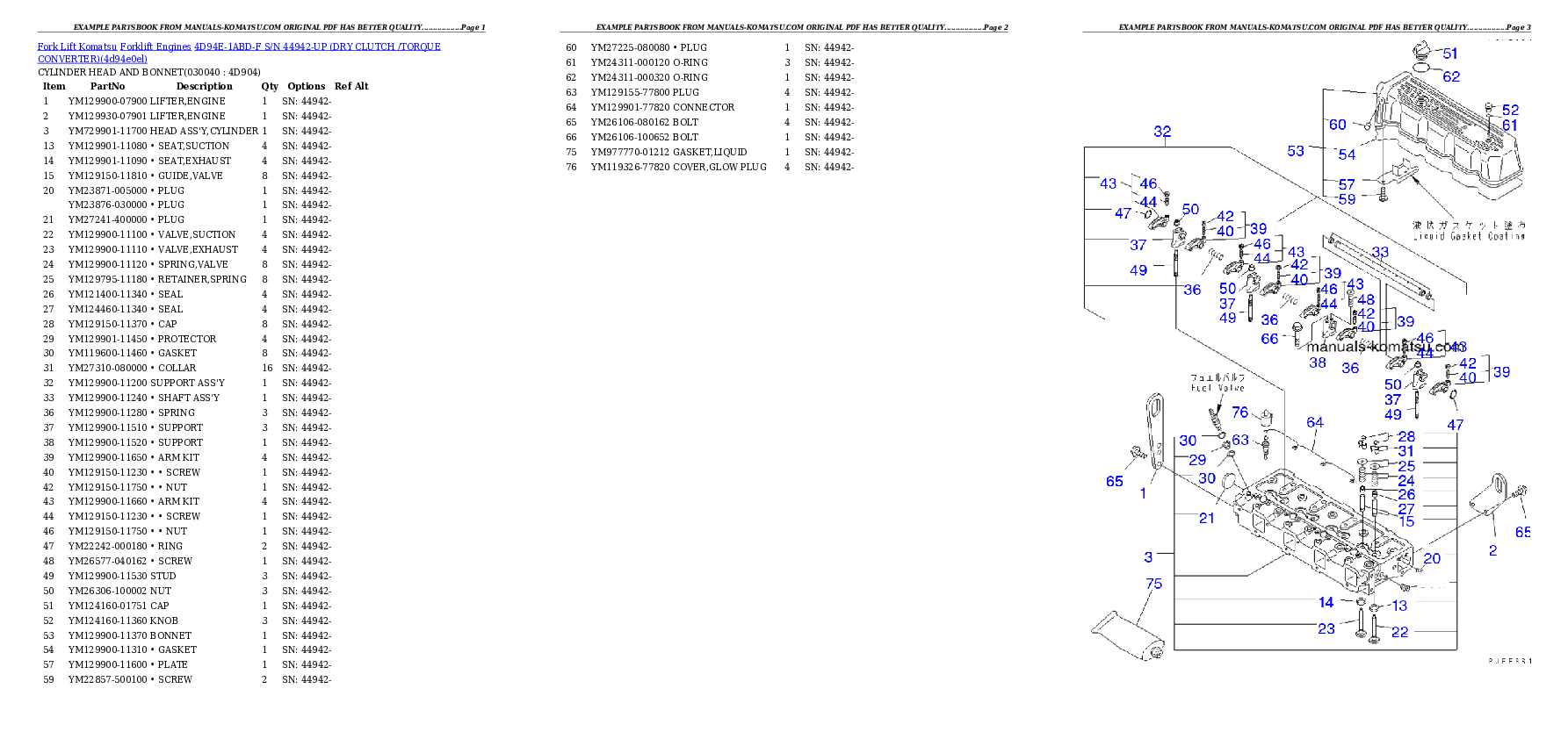Protected: 4D94E-1ABD-F S/N 44942-UP (DRY CLUTCH /TORQUE CONVERTER) Partsbook