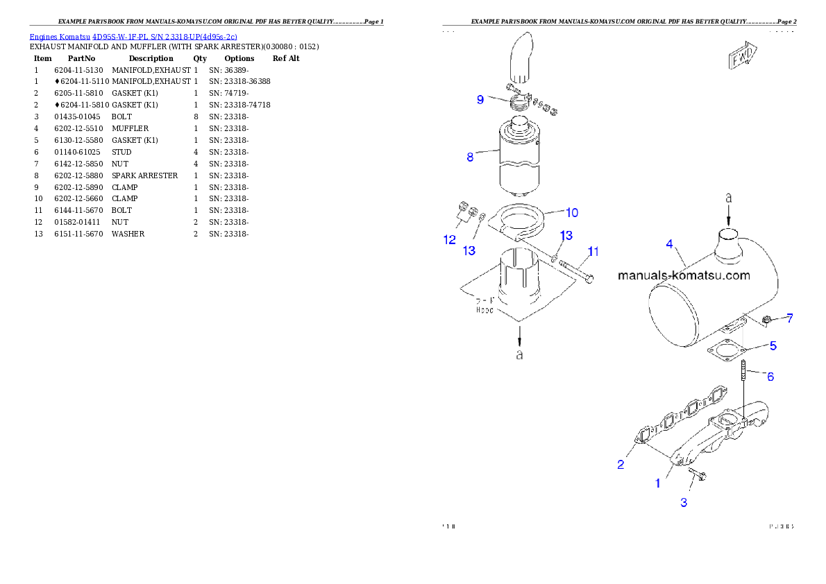 Protected: 4D95S-W-1F-PL S/N 23318-UP Partsbook