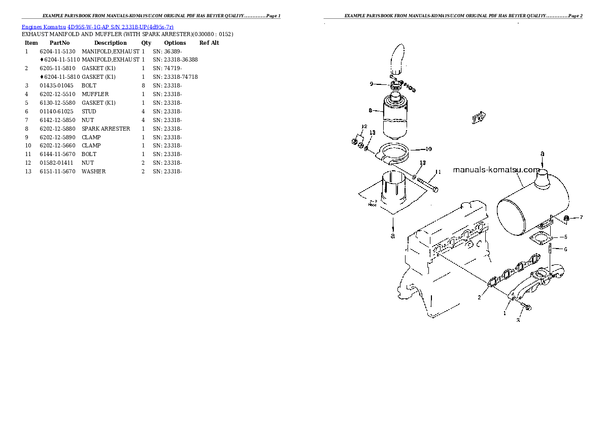 Protected: 4D95S-W-1G-AP S/N 23318-UP Partsbook