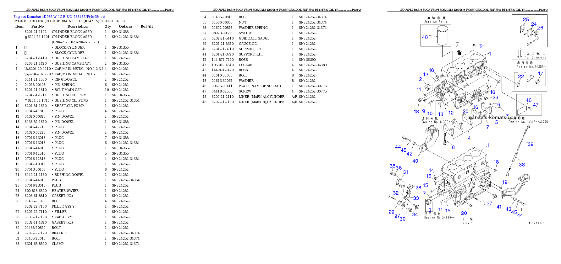 Protected: 4D95S-W-1G-E S/N 23318-UP Partsbook