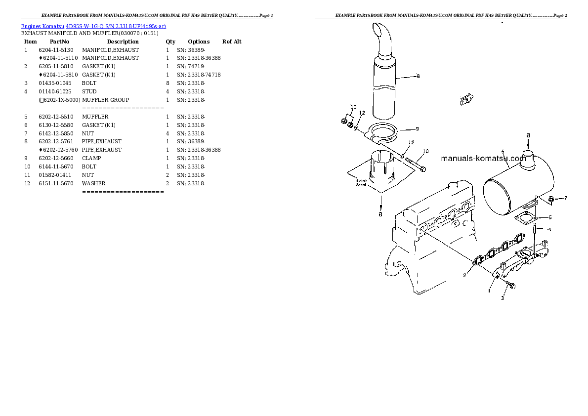 Protected: 4D95S-W-1G-Q S/N 23318-UP Partsbook