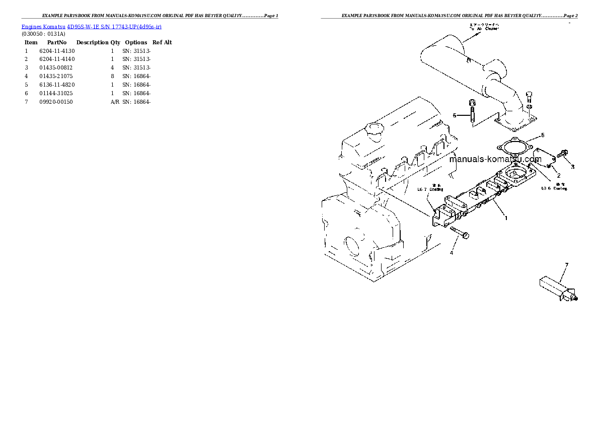 Protected: 4D95S-W-1E S/N 17743-UP Partsbook