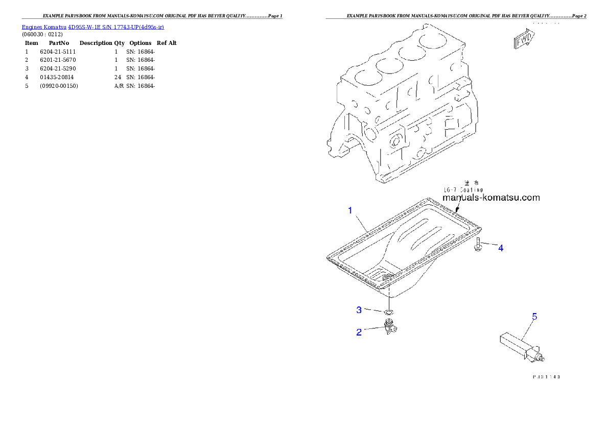 Protected: 4D95S-W-1E S/N 17743-UP Partsbook