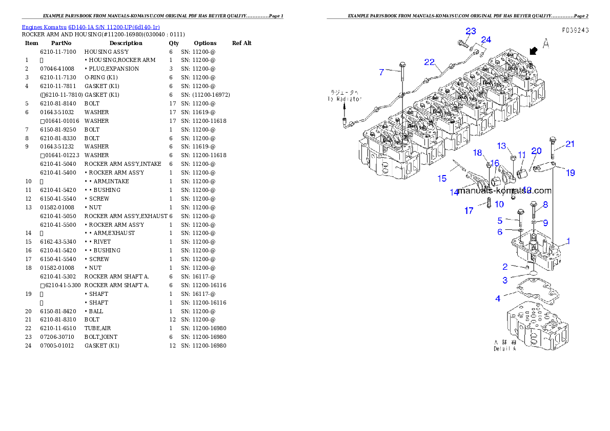 Protected: 6D140-1A S/N 11200-UP Partsbook
