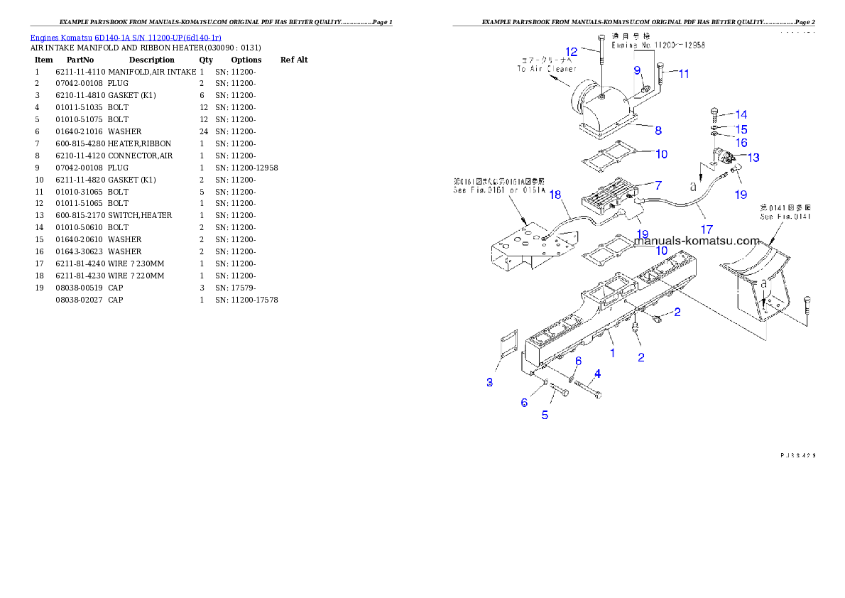 Protected: 6D140-1A S/N 11200-UP Partsbook