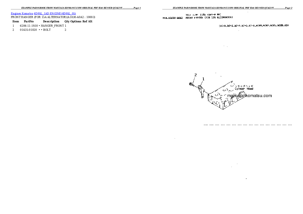 6D95L_1AD ENGINE Partsbook