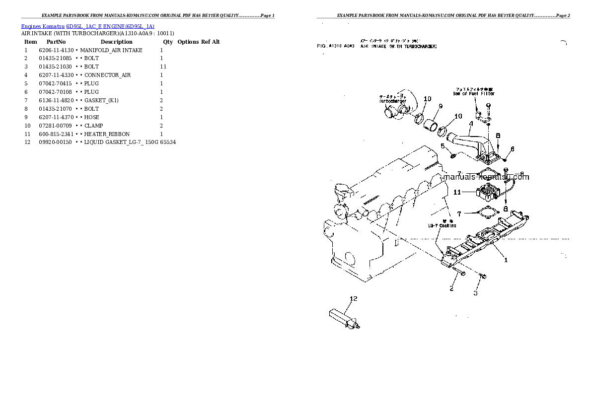 Protected: 6D95L_1AC_E ENGINE Partsbook