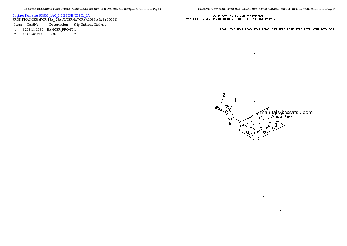Protected: 6D95L_1AC_E ENGINE Partsbook