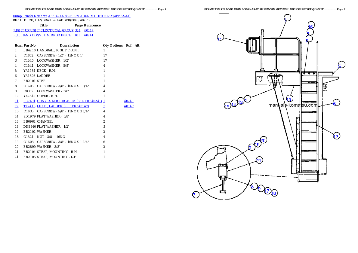 Protected: AFE32-AA 830E S/N 31807  MT. THORLEY Partsbook