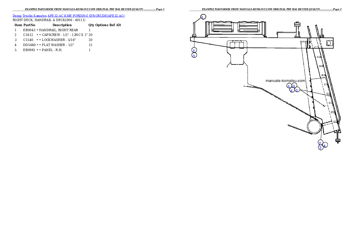 Protected: AFE32-AC 830E                 FORDING SYNCRUDE Partsbook
