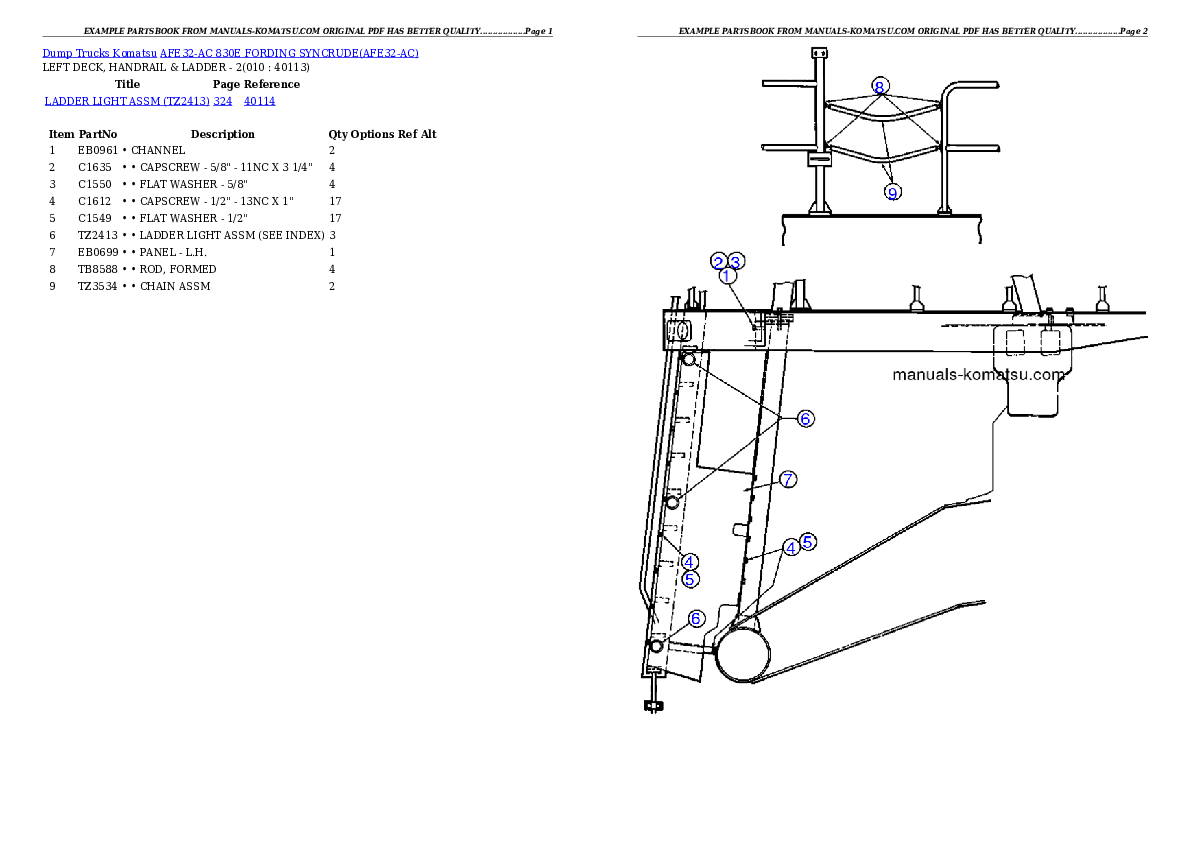 Protected: AFE32-AC 830E                 FORDING SYNCRUDE Partsbook
