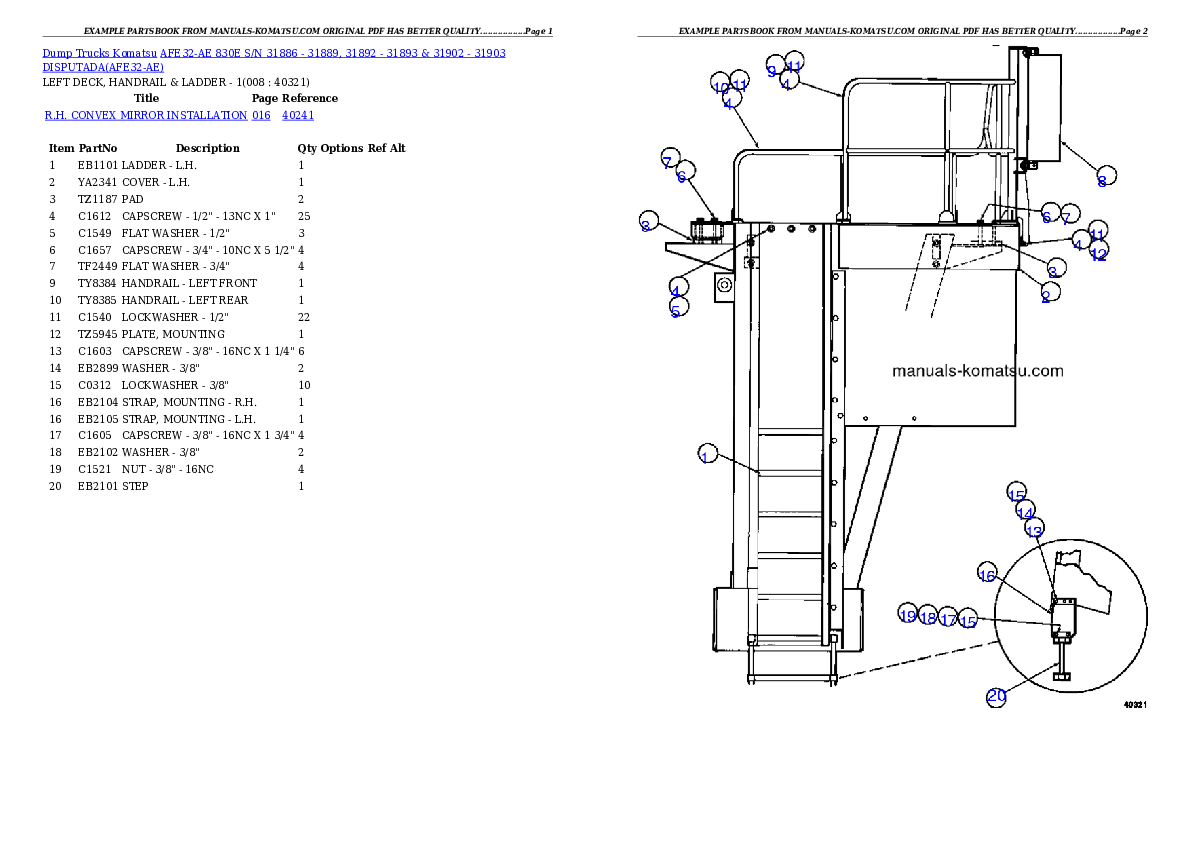 Protected: AFE32-AE 830E S/N 31886 – 31889, 31892 – 31893 & 31902 – 31903  DISPUTADA Partsbook