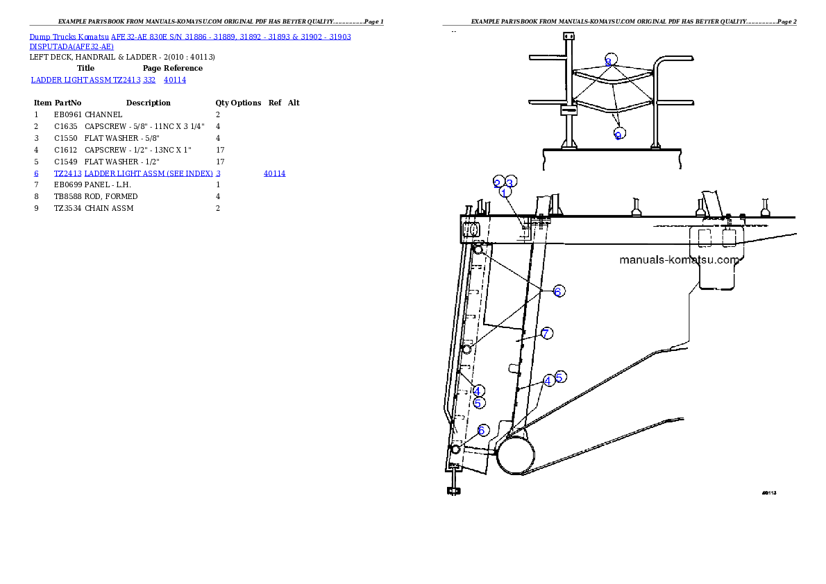 Protected: AFE32-AE 830E S/N 31886 – 31889, 31892 – 31893 & 31902 – 31903  DISPUTADA Partsbook