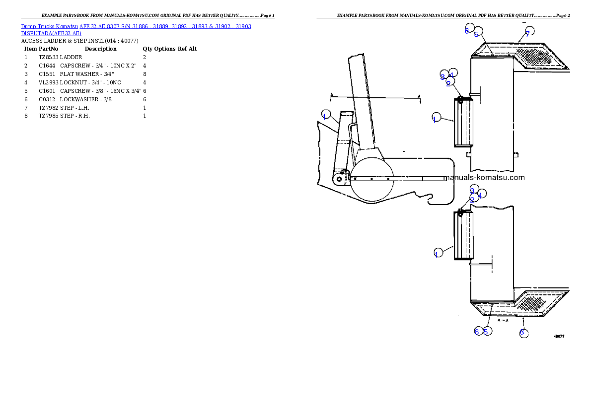 Protected: AFE32-AE 830E S/N 31886 – 31889, 31892 – 31893 & 31902 – 31903  DISPUTADA Partsbook