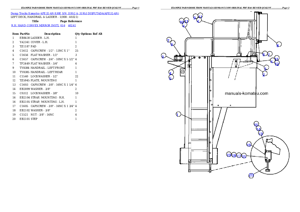 Protected: AFE32-AN 830E S/N 31952 & 31953     DISPUTADA Partsbook