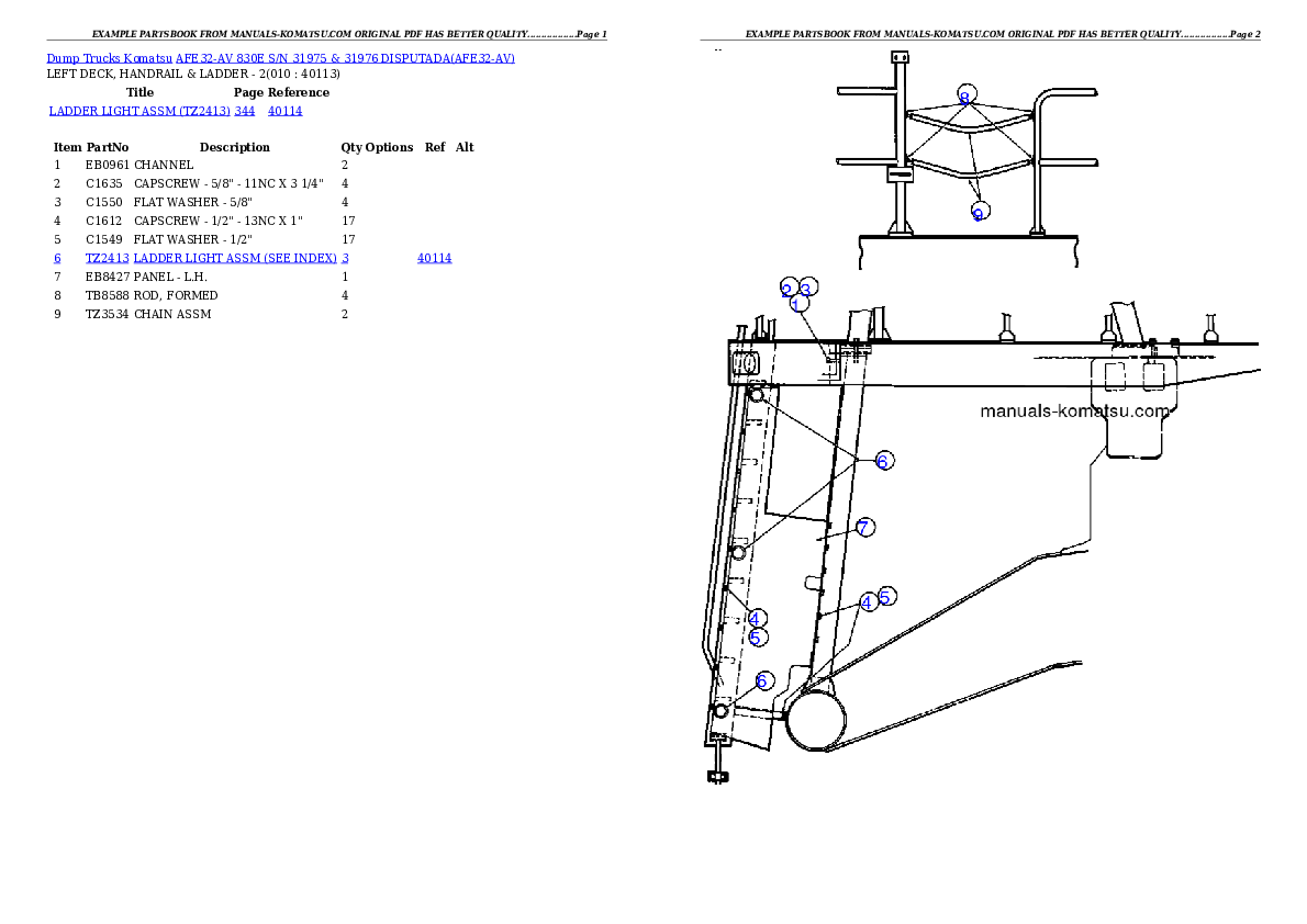 Protected: AFE32-AV 830E S/N 31975 & 31976     DISPUTADA Partsbook