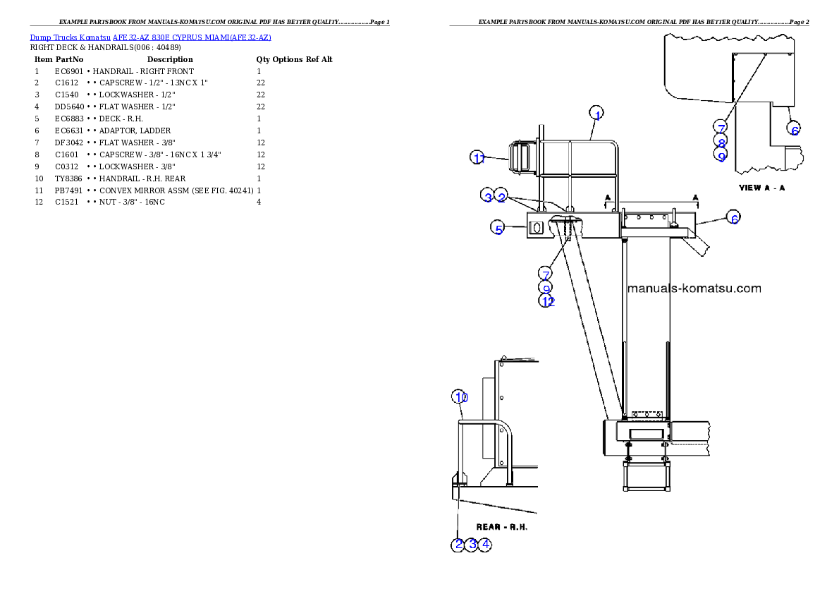 Protected: AFE32-AZ 830E                 CYPRUS MIAMI Partsbook