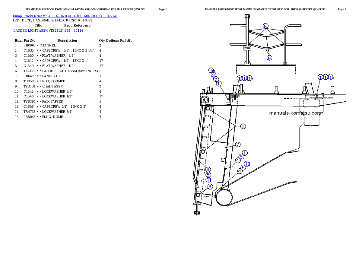 Protected: AFE32-BA 830E                 ARCH MINERAL Partsbook