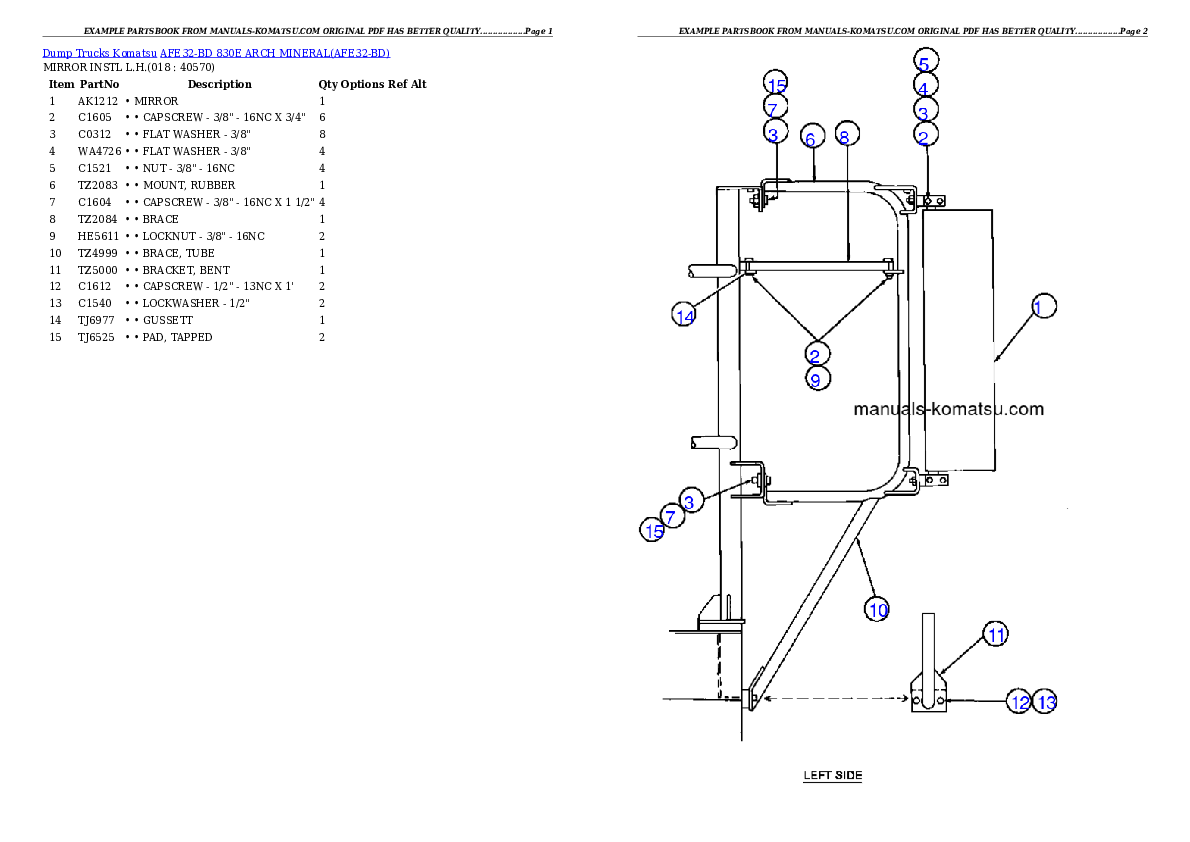 Protected: AFE32-BD 830E                 ARCH MINERAL Partsbook