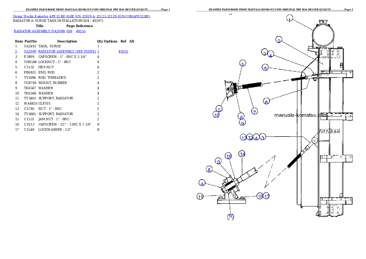 Protected: AFE32-BE 830E S/N 32019 & 32123-32129 SUNCOR Partsbook