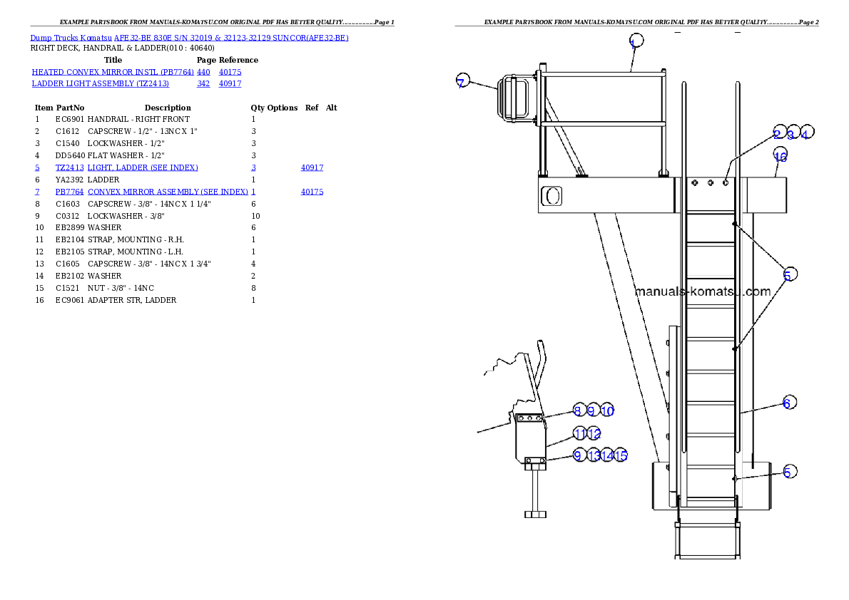 Protected: AFE32-BE 830E S/N 32019 & 32123-32129 SUNCOR Partsbook