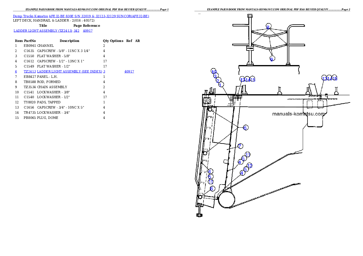Protected: AFE32-BE 830E S/N 32019 & 32123-32129 SUNCOR Partsbook