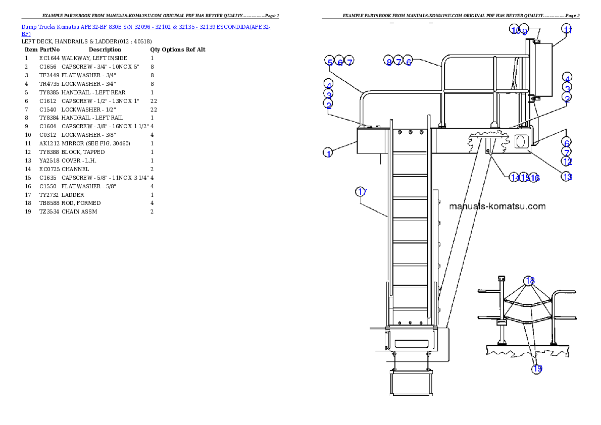 Protected: AFE32-BF 830E S/N 32096 – 32102 & 32135 – 32139     ESCONDIDA Partsbook