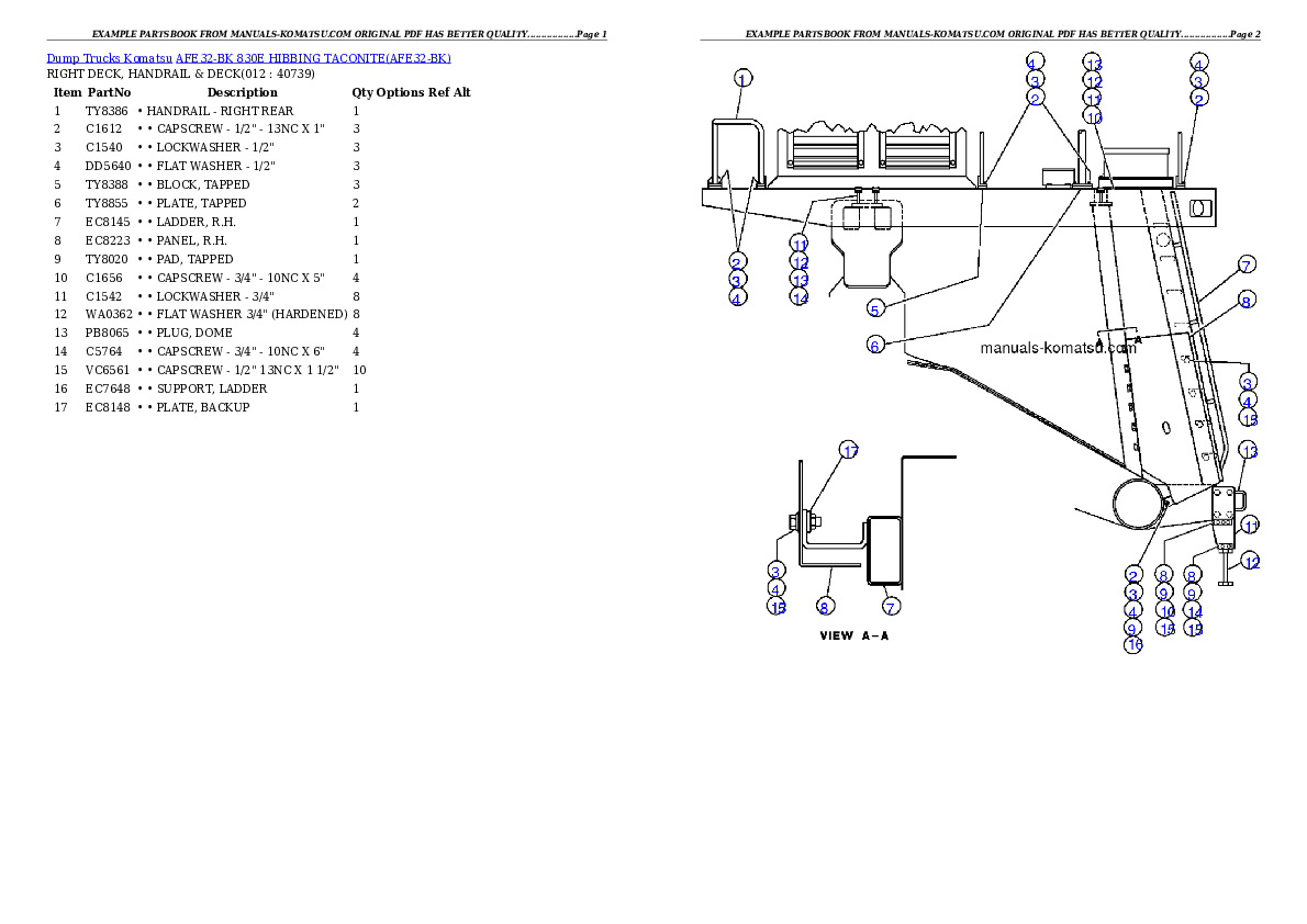 Protected: AFE32-BK 830E                 HIBBING TACONITE Partsbook