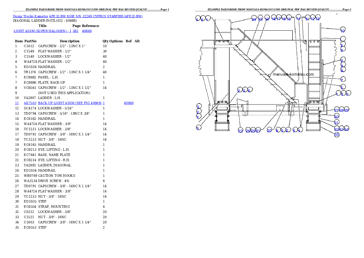Protected: AFE32-BW 830E S/N 32269              CYPRUS STARFIRE Partsbook