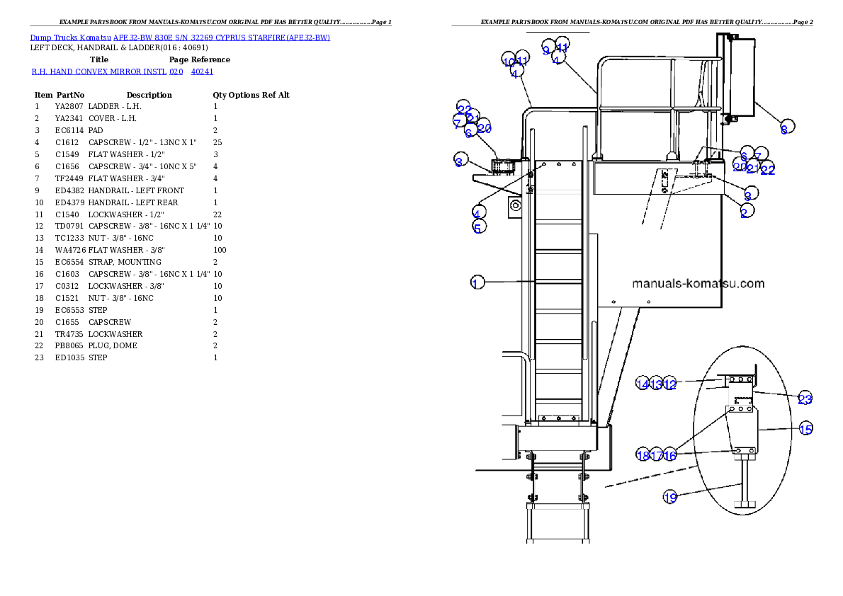 Protected: AFE32-BW 830E S/N 32269              CYPRUS STARFIRE Partsbook