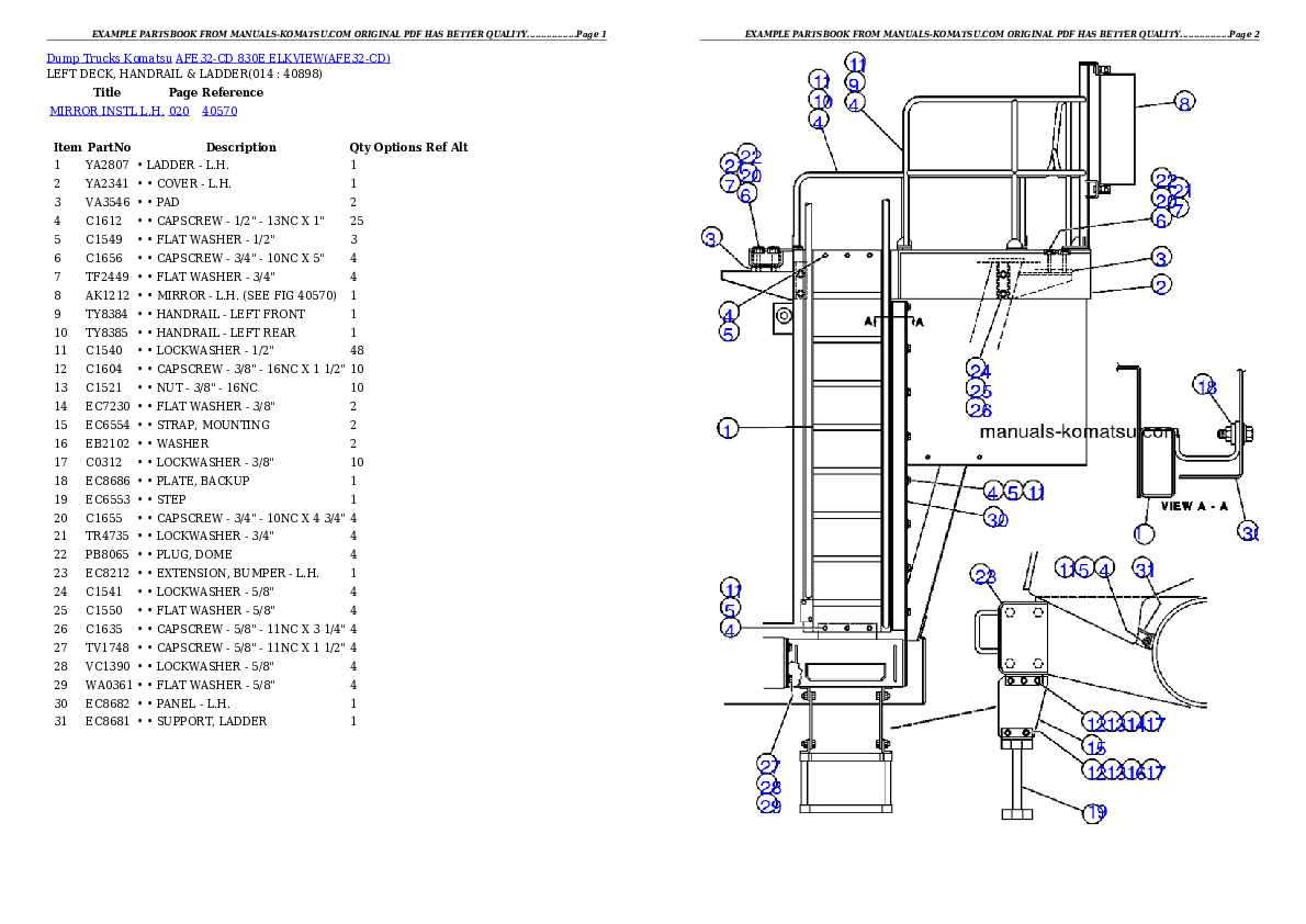Protected: AFE32-CD 830E                  ELKVIEW Partsbook