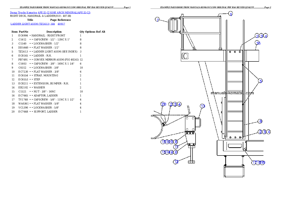 Protected: AFE32-CJ 830E                  ARCH MINERAL Partsbook
