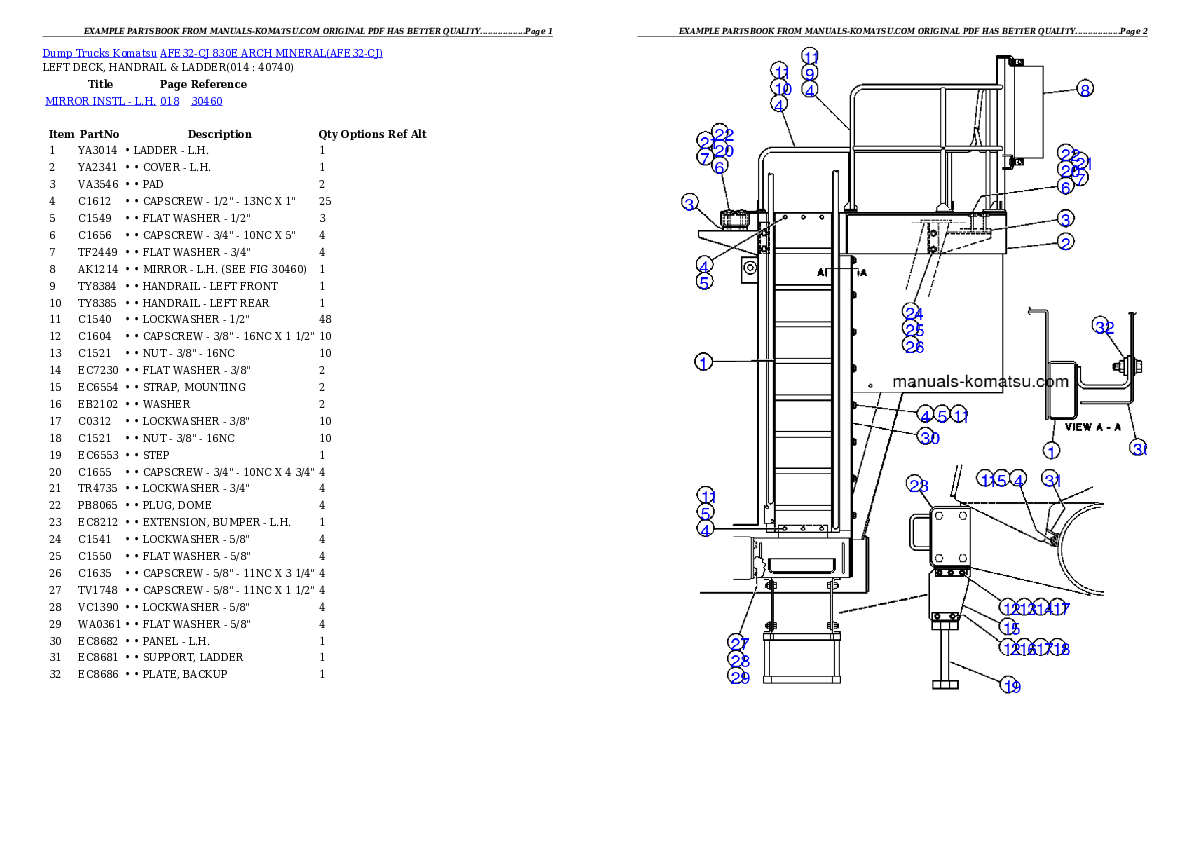 Protected: AFE32-CJ 830E                  ARCH MINERAL Partsbook