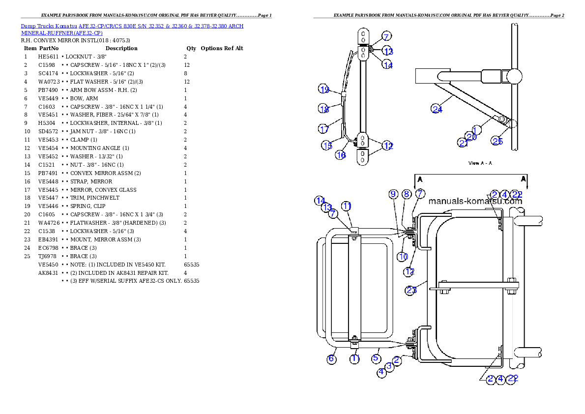 Protected: AFE32-CP/CR/CS 830E S/N 32352 & 32360 & 32378-32380    ARCH MINERAL-RUFFNER Partsbook