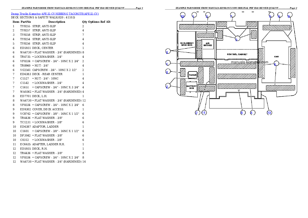 Protected: AFE32-CV HIBBING TACONITE Partsbook
