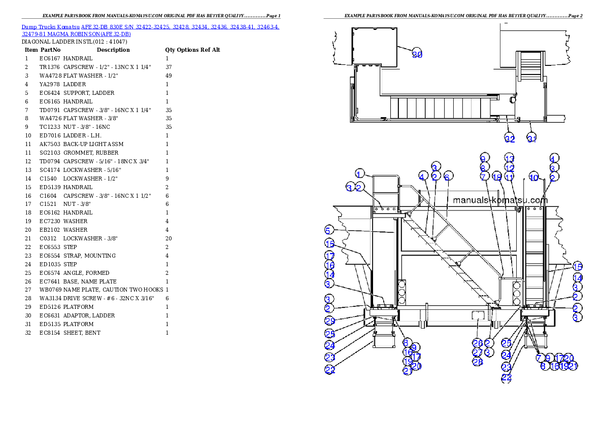 Protected: AFE32-DB 830E S/N 32422-32425, 32428, 32434, 32436, 32438-41, 32463-4, 32479-81 MAGMA ROBINSON Partsbook