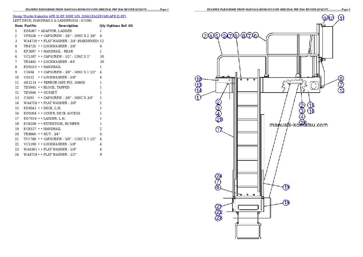 Protected: AFE32-EF 830E  S/N 32663               ZALDIVAR Partsbook