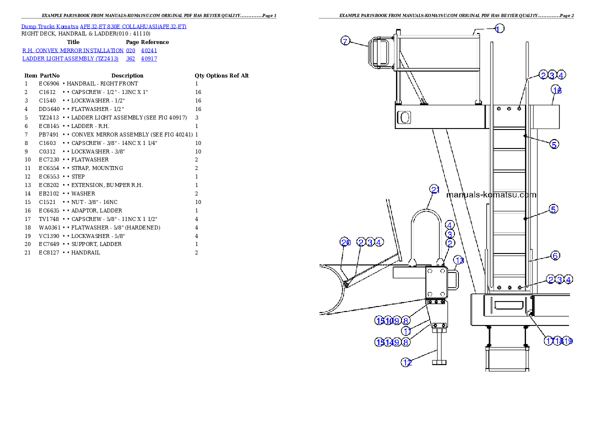 Protected: AFE32-ET 830E                 COLLAHUASI Partsbook