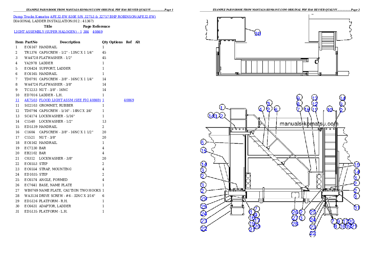 Protected: AFE32-EW 830E S/N 32753 & 32757 BHP ROBINSON Partsbook