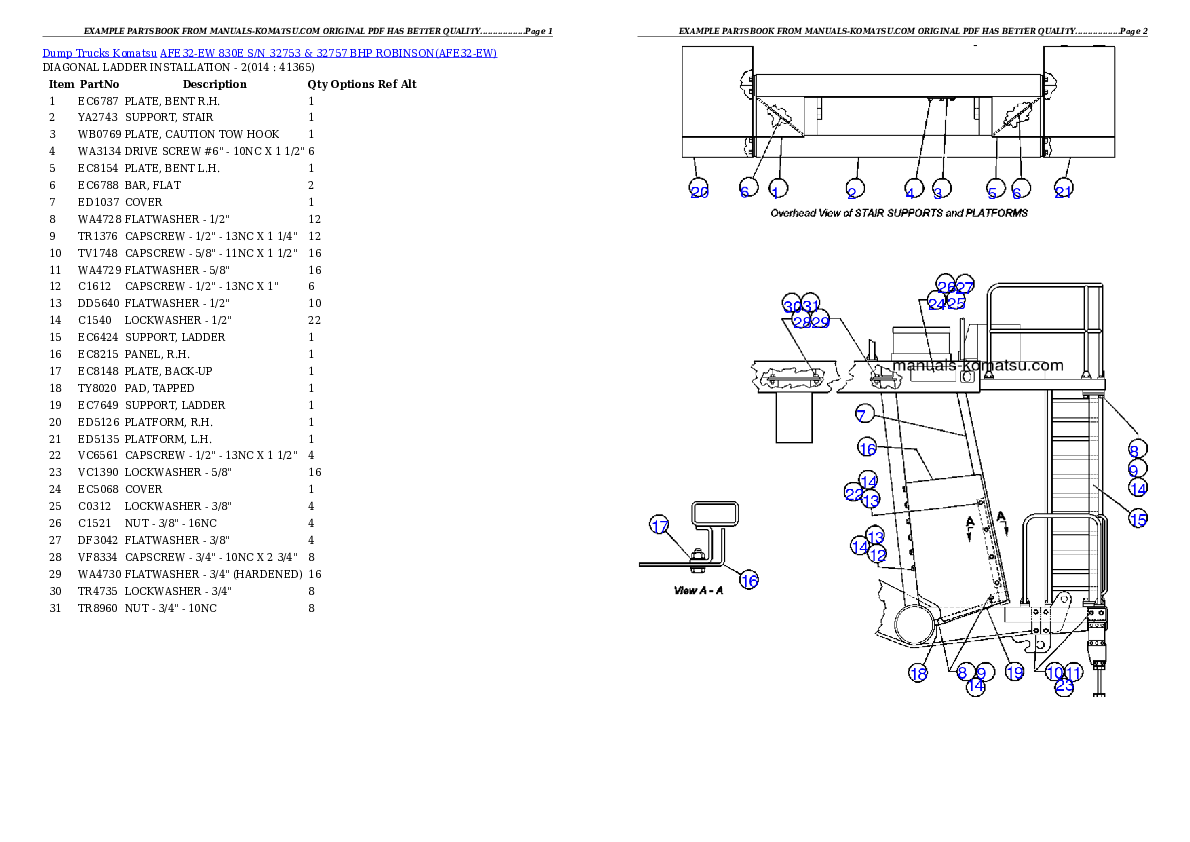 Protected: AFE32-EW 830E S/N 32753 & 32757 BHP ROBINSON Partsbook