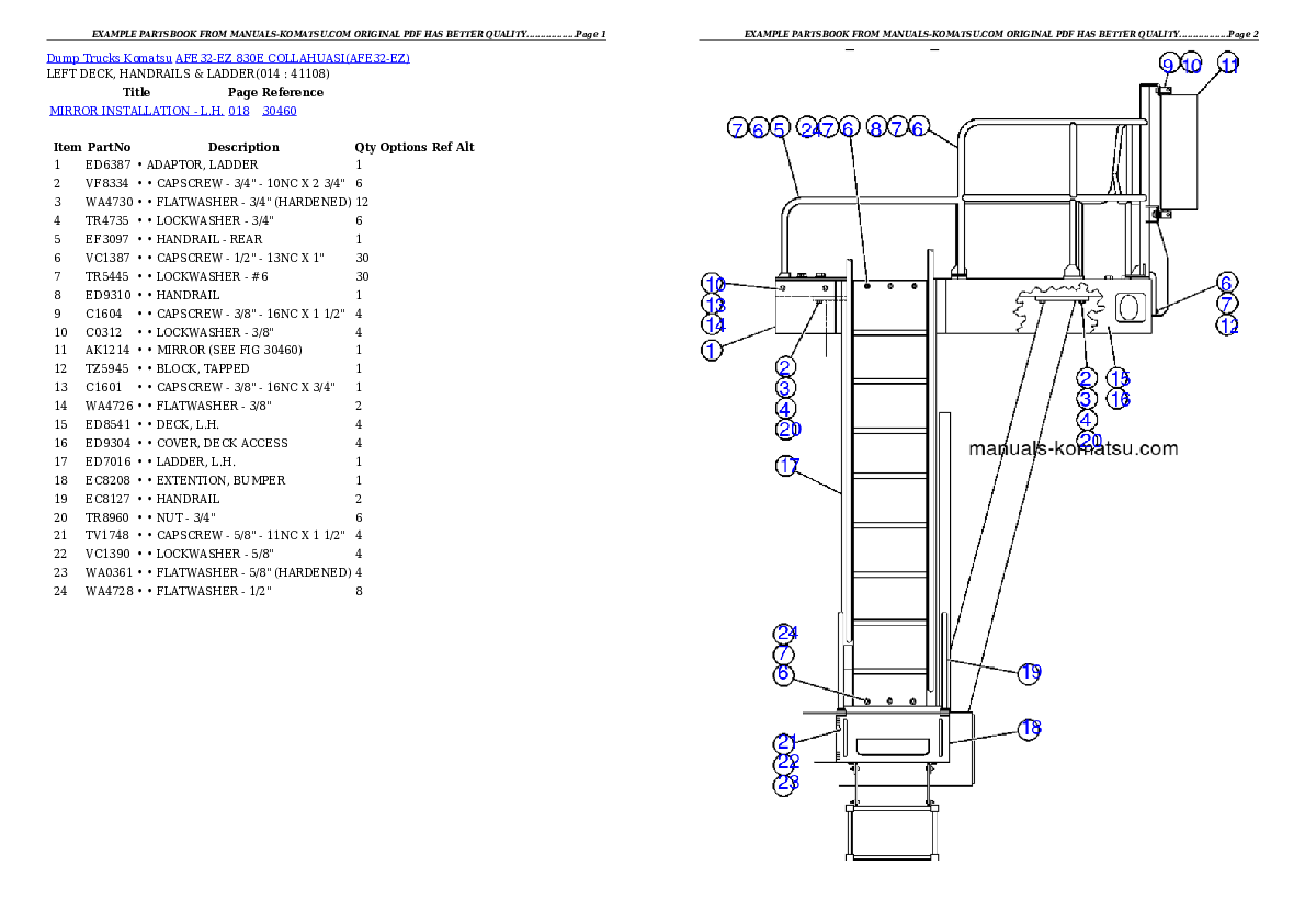 Protected: AFE32-EZ 830E                 COLLAHUASI Partsbook