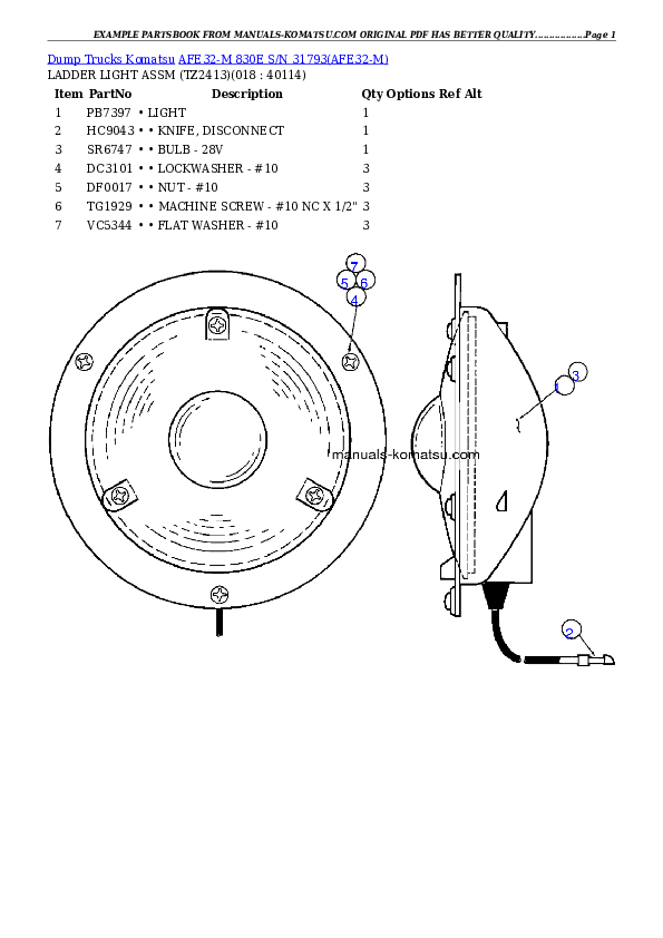 Protected: AFE32-M  830E S/N 31793 Partsbook