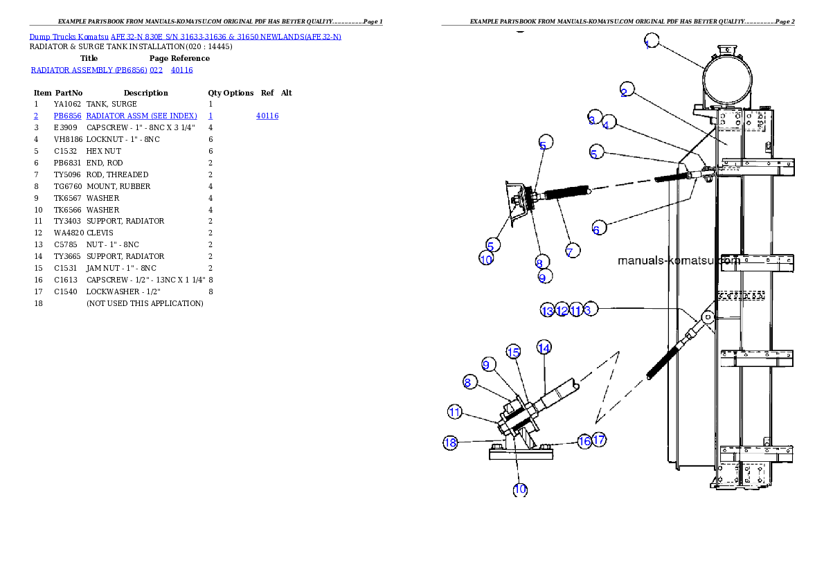 Protected: AFE32-N 830E S/N 31633-31636 & 31650  NEWLANDS Partsbook